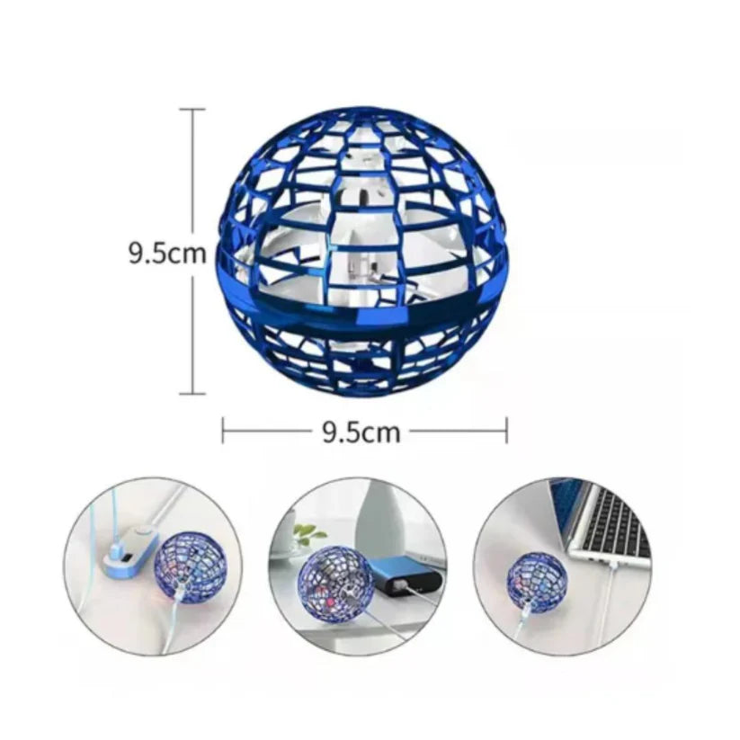 Šviečiantis skraidantis žaidimo kamuoliukas