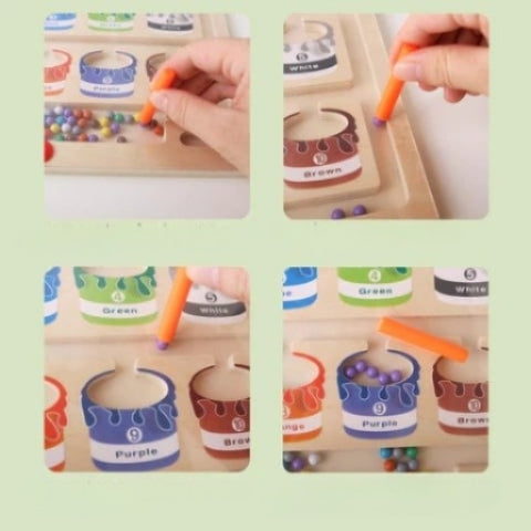 Spalvų ir skaičių magnetinis labirintas vaikams