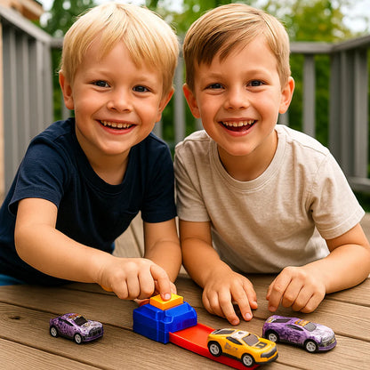 Automobiliukų katapultos lenktynių rinkinys