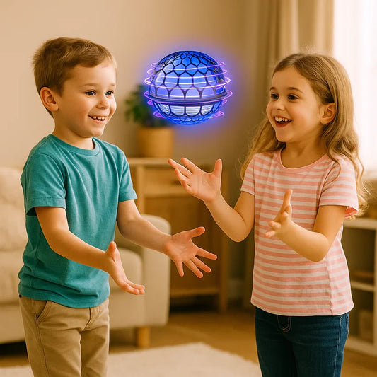 Šviečiantis skraidantis žaidimo kamuoliukas