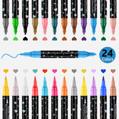 Dvipusiai blizgantys flomasteriai