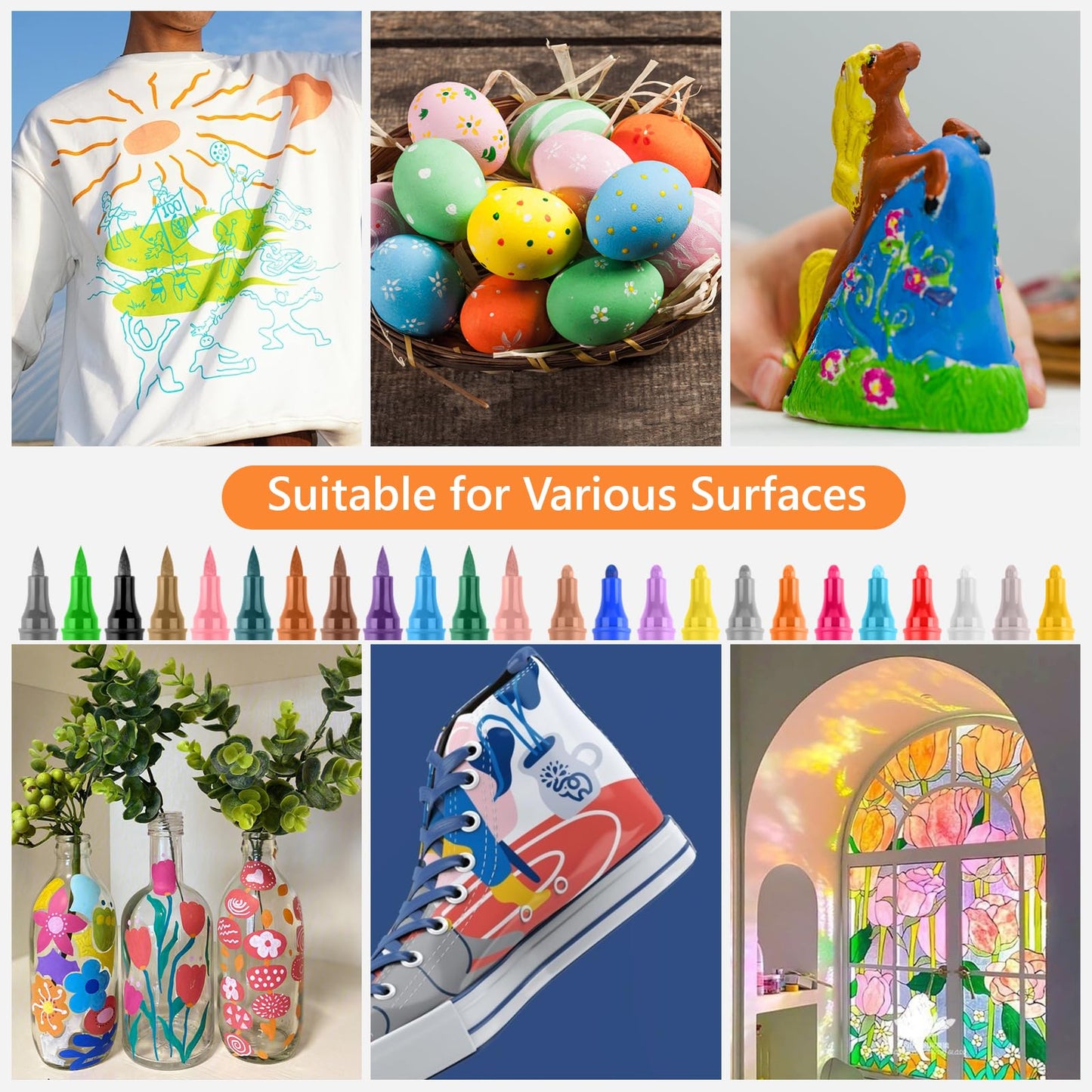 Dvipusiai blizgantys flomasteriai