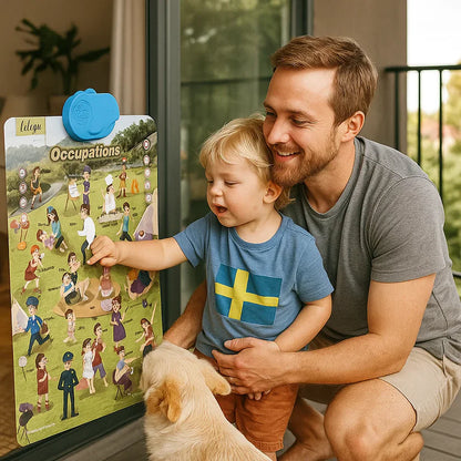 Kalbanti abėcėlės ir mokymosi lenta vaikams