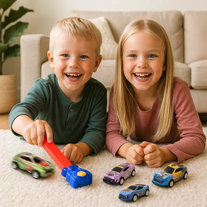 Automobiliukų katapultos lenktynių rinkinys