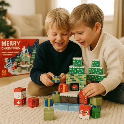 Kalėdinis magnetinių kubelių rinkinys