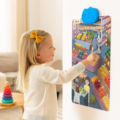 Kalbanti abėcėlės ir mokymosi lenta vaikams