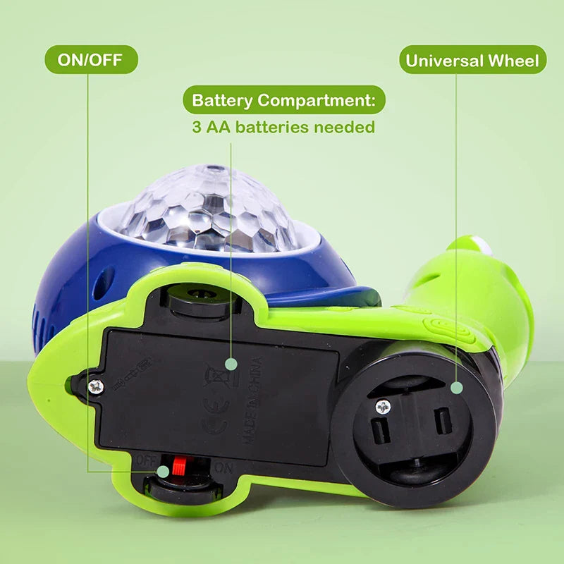 Švytinti ir muziką grojanti ropojanti sraigė – lavinamasis žaislas