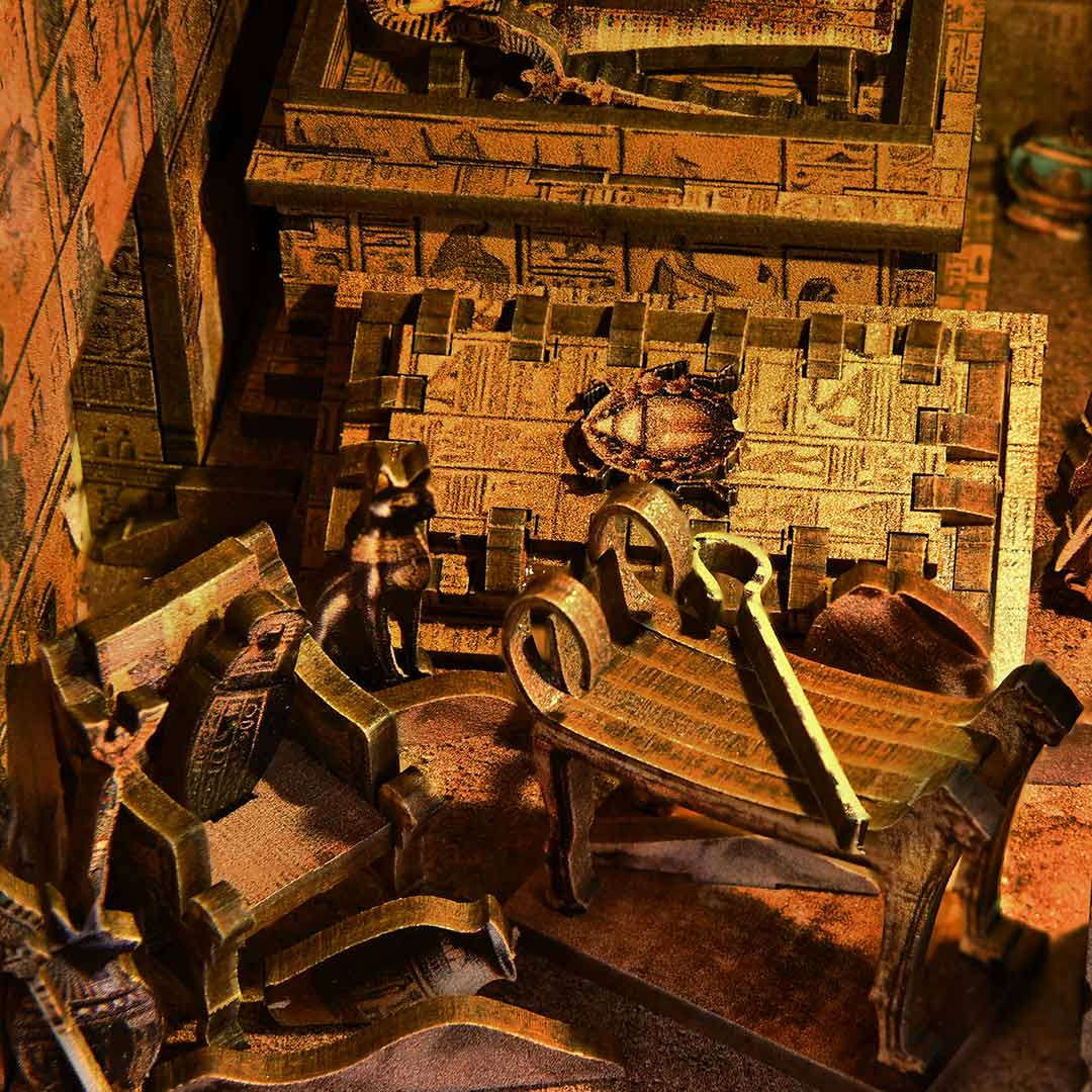 „Egipto faraono kapo“ rankdarbų knygų lentynos dekoravimo rinkinys