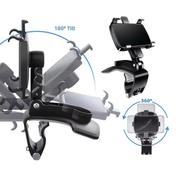 360° telefono laikiklis - Besisukantis stovas su tvirtu ir kompaktišku suėmimu