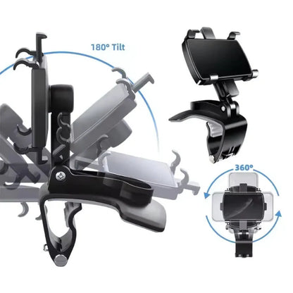 360° telefono laikiklis - Besisukantis stovas su tvirtu ir kompaktišku suėmimu