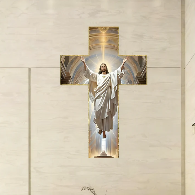 Jėzaus Kristaus sieninis kryžius – stilinga namų puošmena