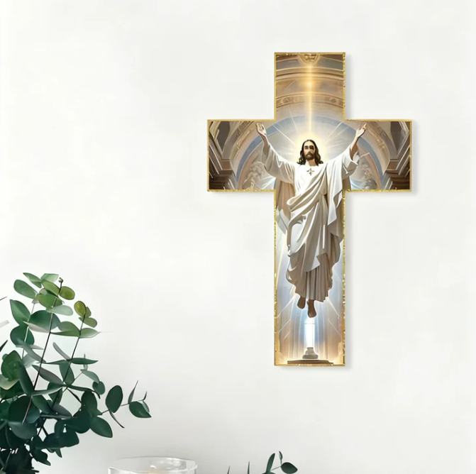 Jėzaus Kristaus sieninis kryžius – stilinga namų puošmena