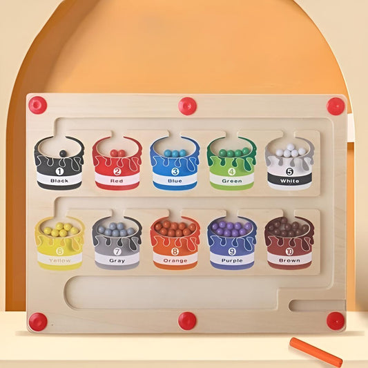 Spalvų ir skaičių magnetinis labirintas vaikams