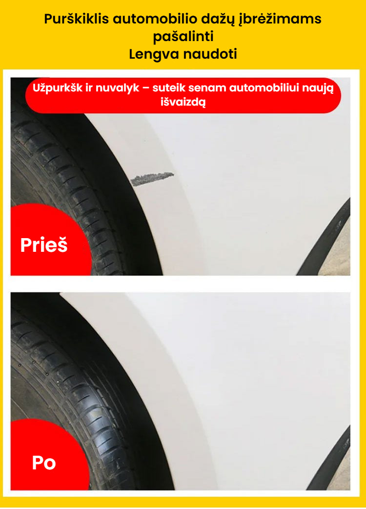 Purškiklis automobilio dažų įbrėžimams taisyti